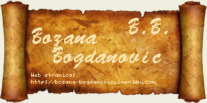 Božana Bogdanović vizit kartica